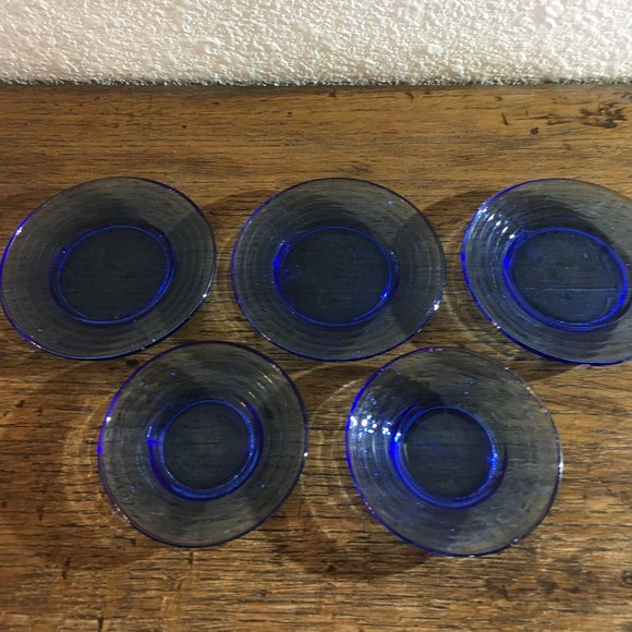 Vintage Akor 1940's Cobalt Blue Child's Cup and Saucers - Picture 11 of 11